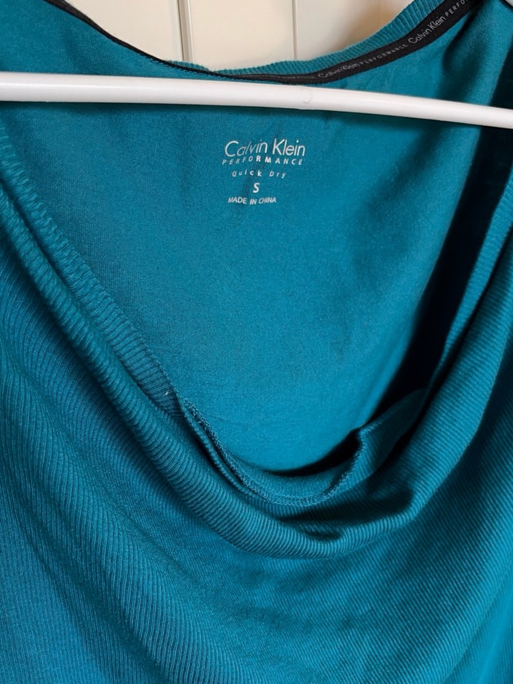 Calvin Klein Performance Teal Cowl Neck Women's Tank Top